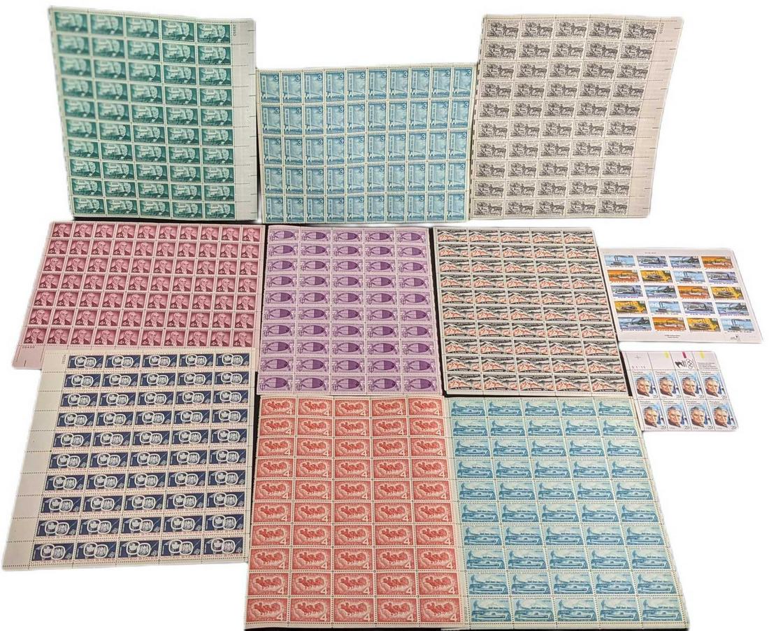 Vintage Sheets Of US Postal Stamps Science and (1 of 7)