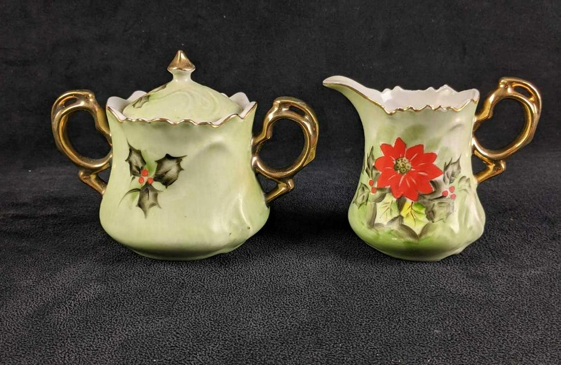 Lefton Christmas Themed Sugar and Cream Holders (1 of 9)