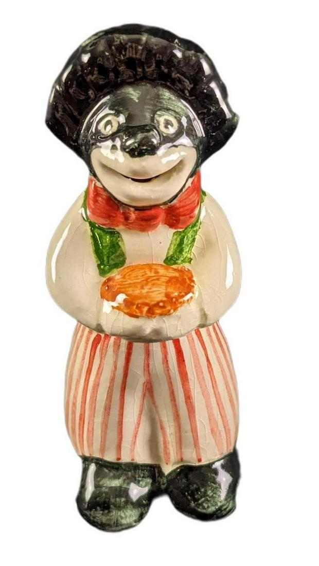Vintage Ceramic Handpainted Black Clown Pie Vent (1 of 6)