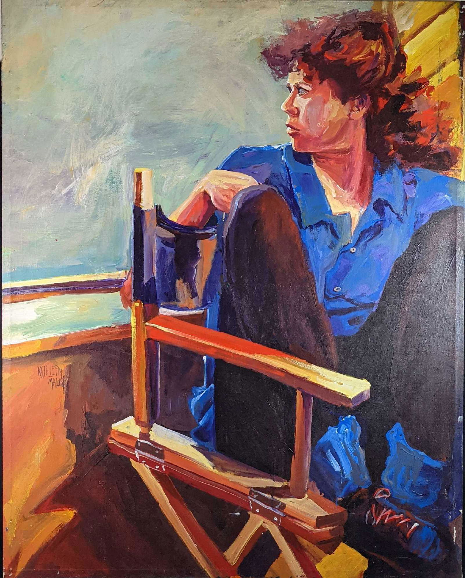 Original Large Kathleen Malin Oil On Canvas Self (1 of 7)