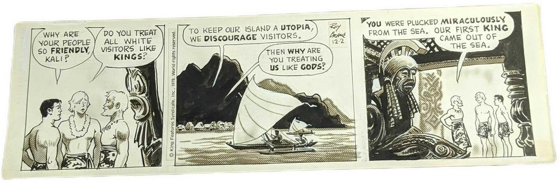 Buz Sawyer Original 12-02-78 Comic Strip By Roy Crane (1 of 5)