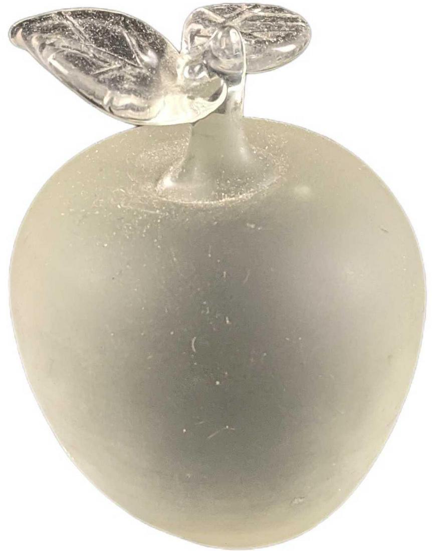 Frosted Glass Apple Paperweight (1 of 6)