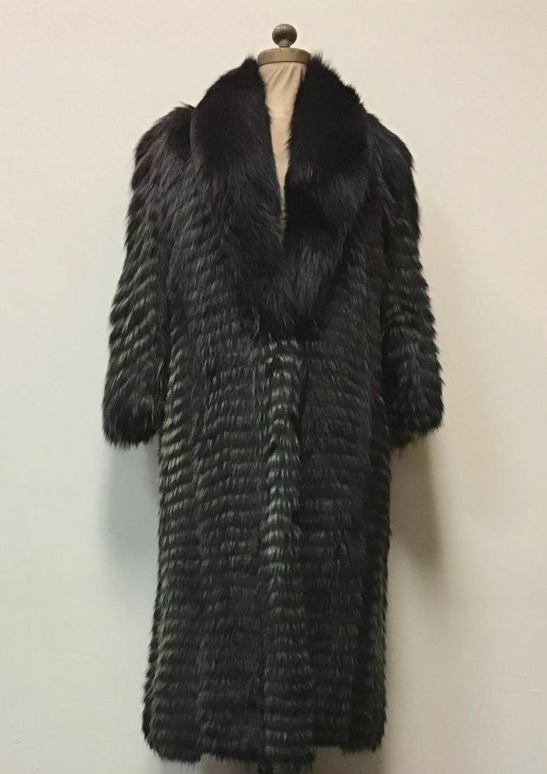 Feather Cut Fox Fur Coat Jacket Vintage Fashion (1 of 8)