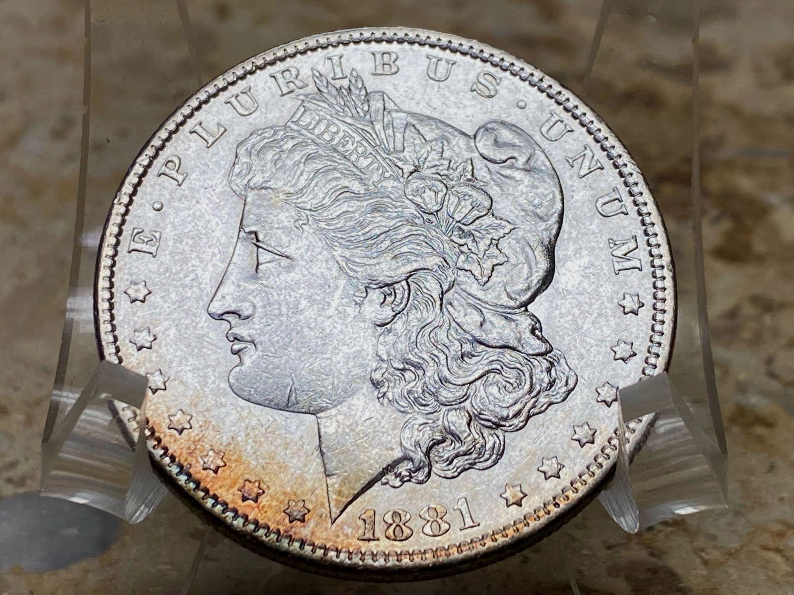 Antique1881 O VF US Morgan Silver Dollar (1 of 2)