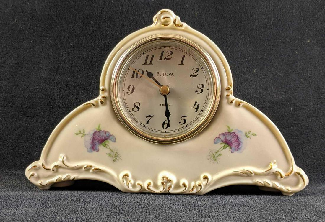 Desk Clock Ceramic Desk Clock Small Mantel Clock (1 of 7)