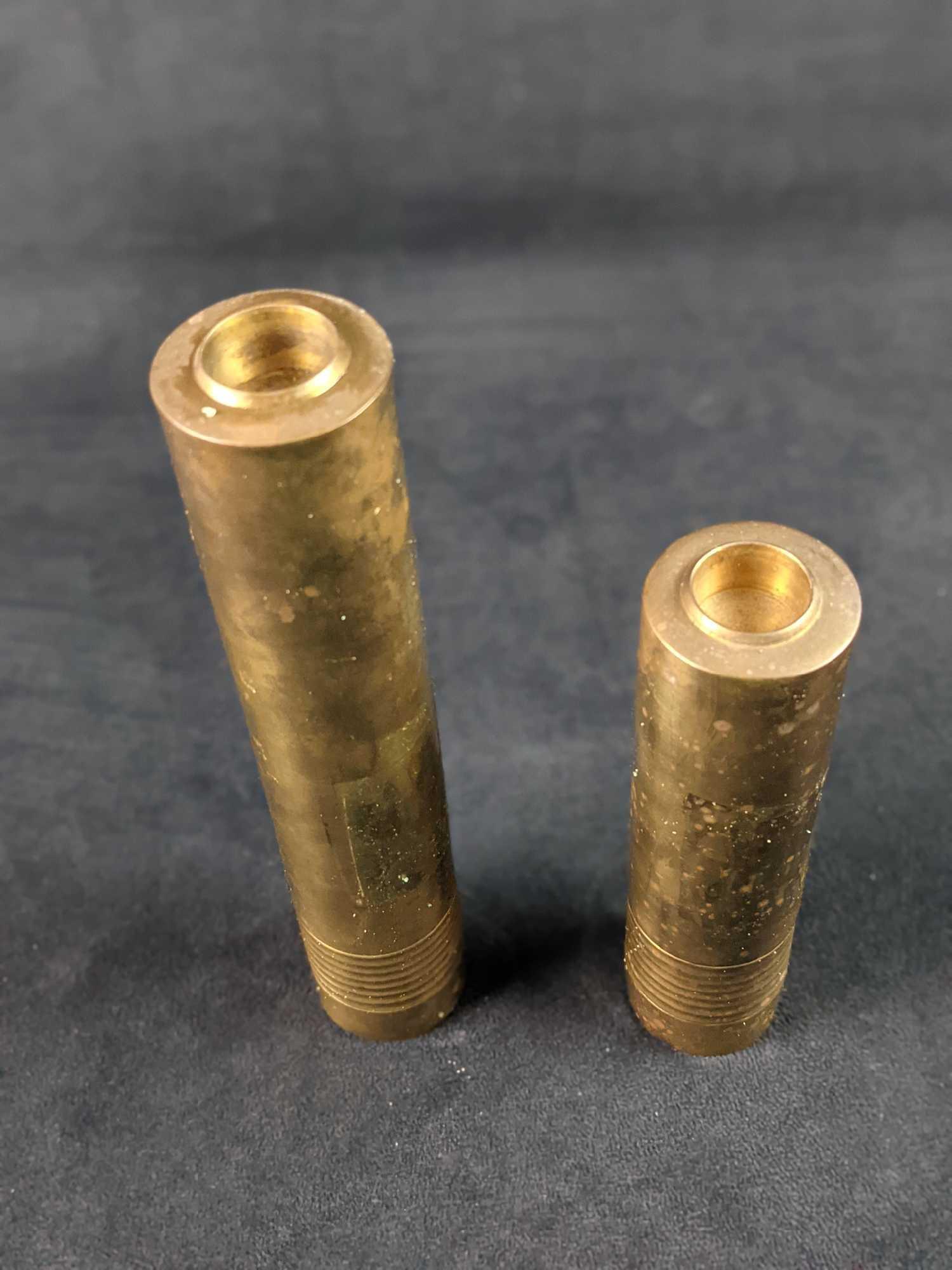 Vintage Small And Large Brass Candleholders (1 of 6)