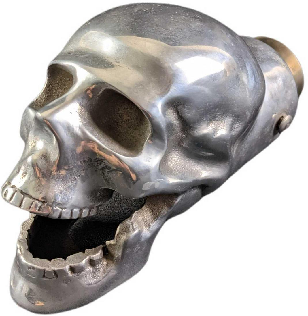 Hammered Aluminum Skull Exhaust Tip (1 of 6)
