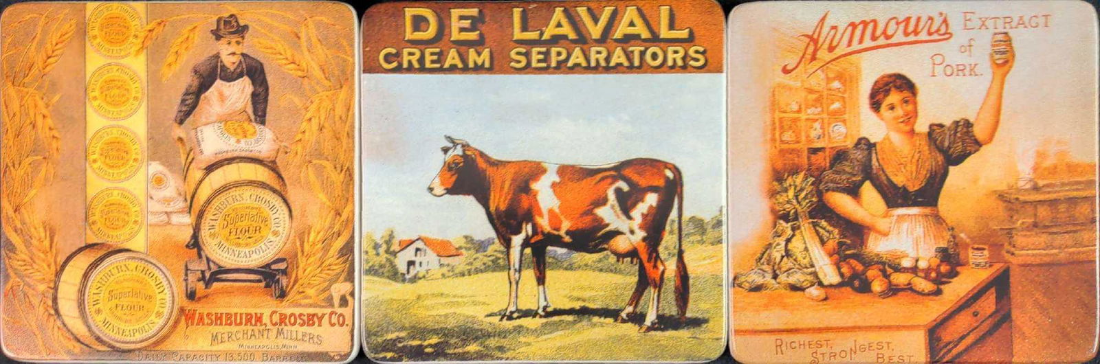 Set Of Three Bethany Lowe Designs Trivet Tiles B (1 of 5)