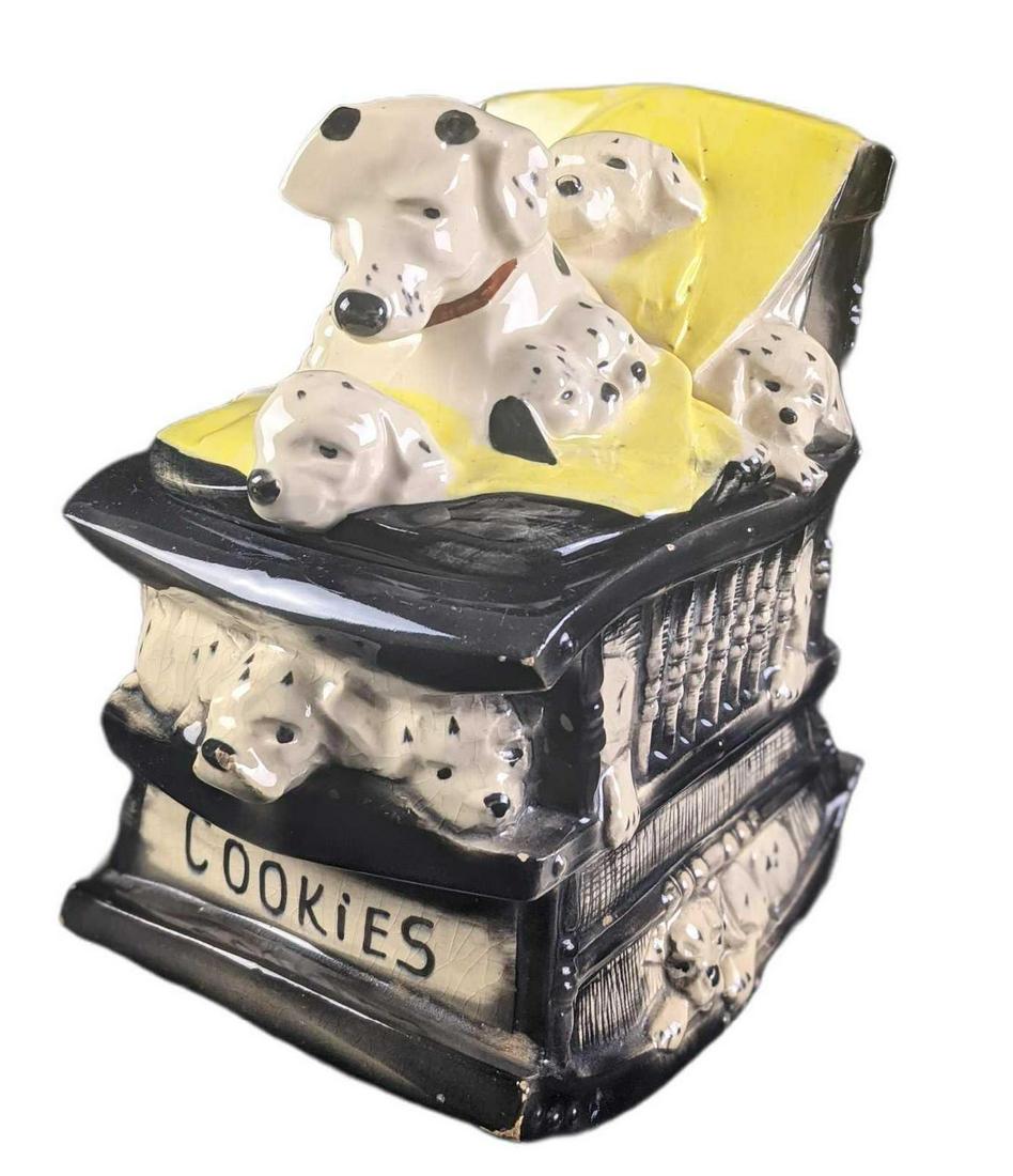 Vintage McCoy Dalmatian Dogs Rocking Chair Cookie Jar (1 of 7)