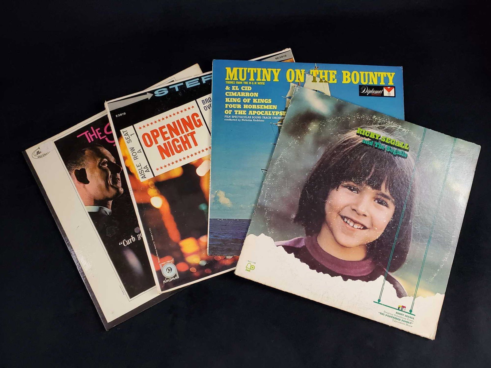 Classic Vinyl LP Lot Of Four: This lot includes: (1) Opening Night: Broadway Overtires Played By The Starlight Symphony Conducted By Ornadel. Contains hit Broadway songs from such hits as the Music Man and Guys And Dolls. Stereo R