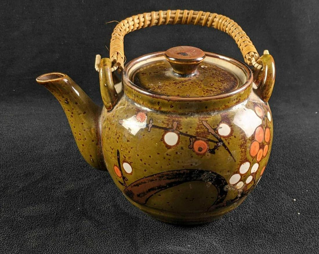 Ceramic Stoneware Teapot Asian Teapot Bamboo (1 of 7)