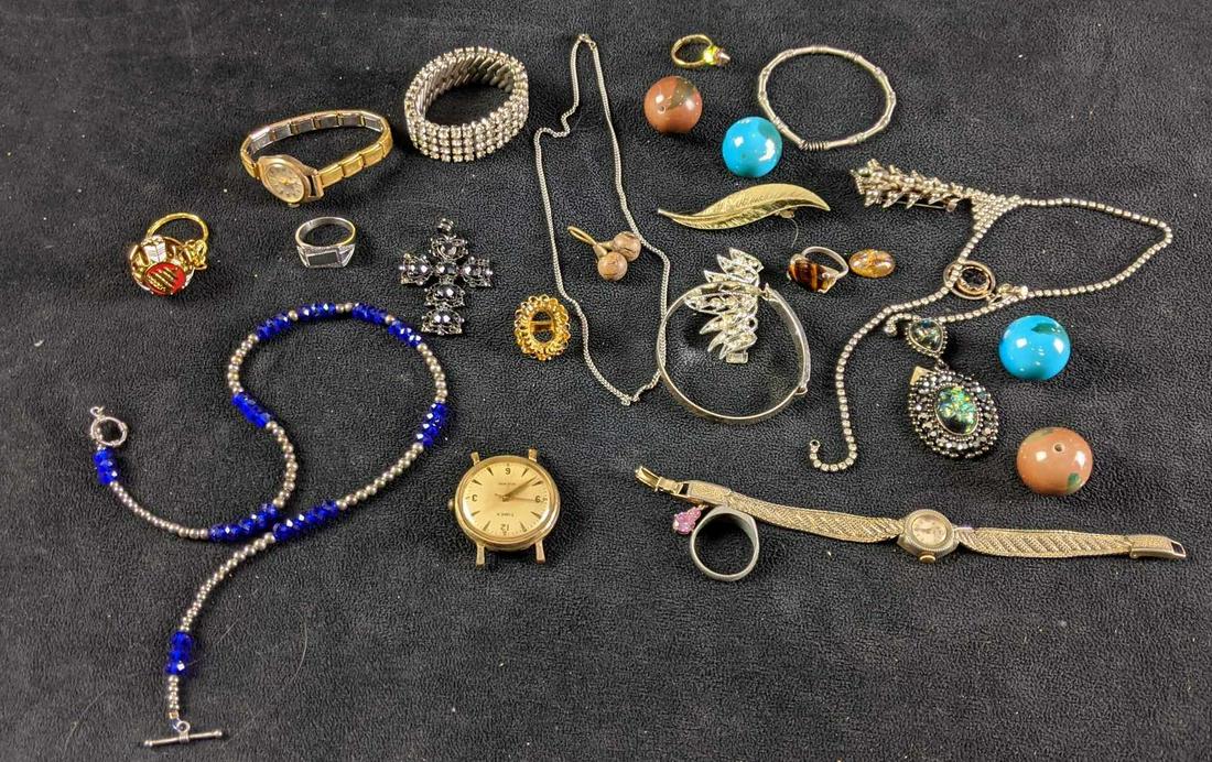 Assorted Jewelry, Pins, Extra Pendants and Beads: Assorted Jewelry, Pins, Extra Pendants and Beads This bag is an assortment of costume jewelry and extra loose pendants and beads. Most of the necklaces, pins, and bracelets can be worn and are not bro
