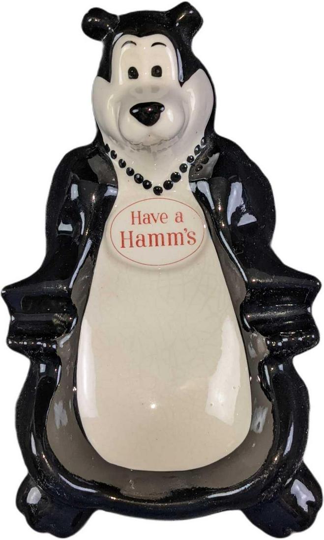 Vintage Hamm's Beer Bear Ceramic Ashtray (1 of 4)
