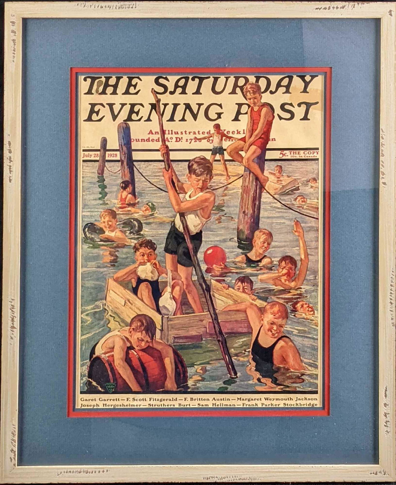 Framed Vintage 1928 Saturday Evening Post Magazine (1 of 5)