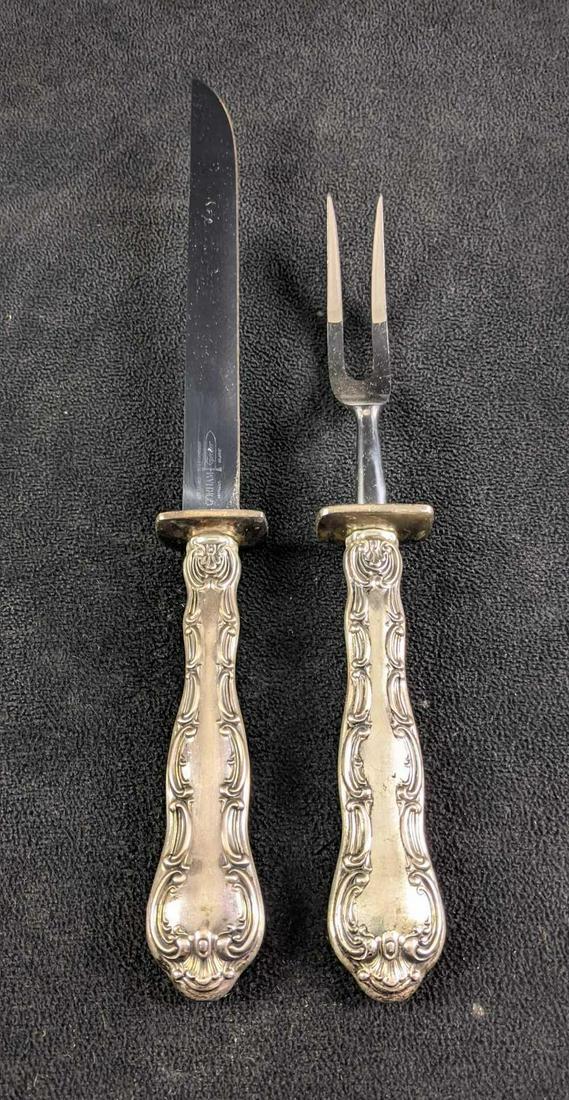 Sterling Silver Gorham Carving Fork and Kife (1 of 7)