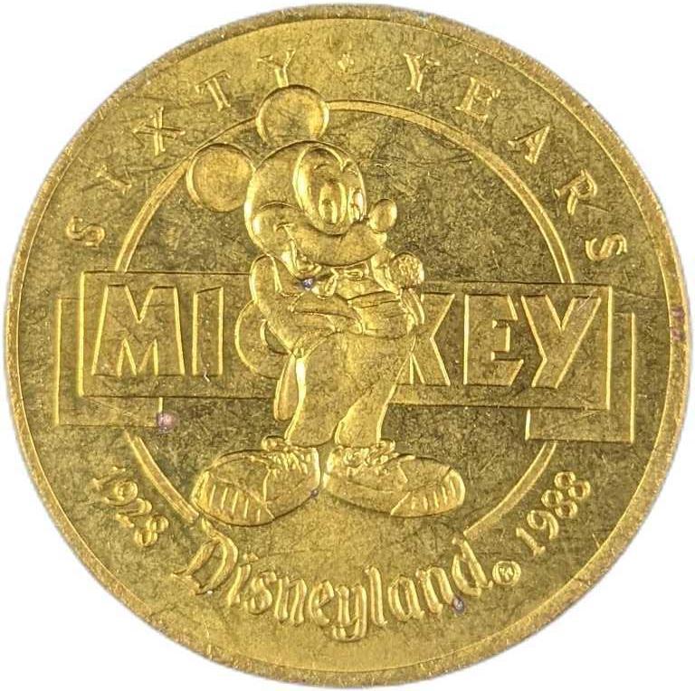 6 1980s Disneyland 60th Birthday Mickey Coins (1 of 4)