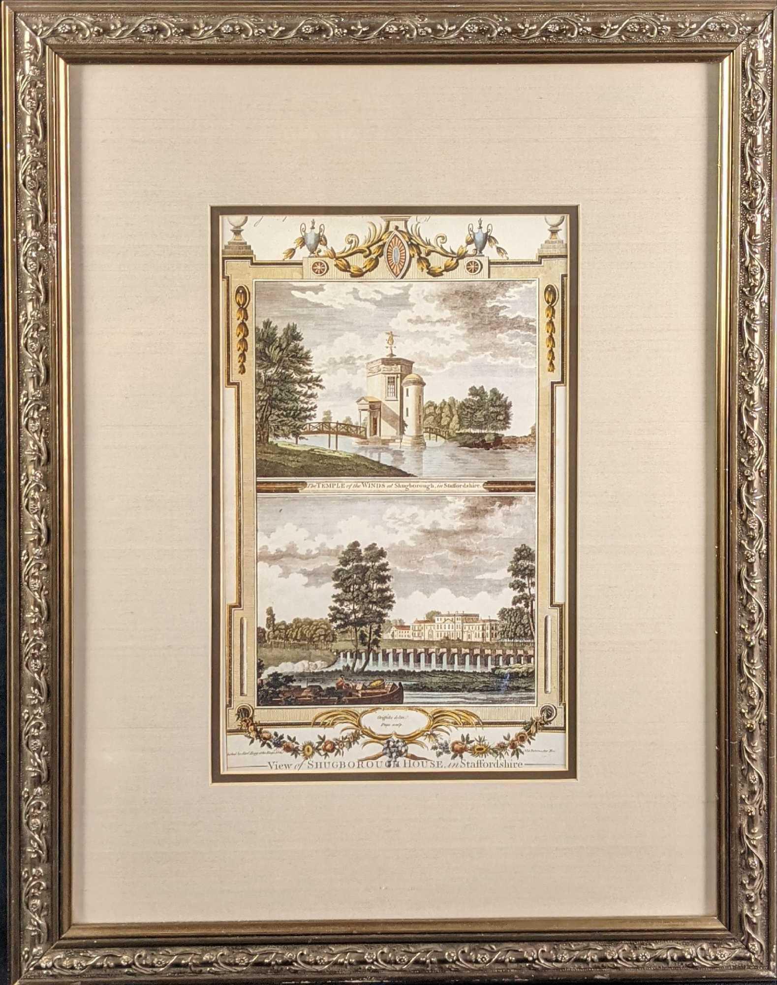 Vintage View Of Shugborough House Engraved Print (1 of 5)