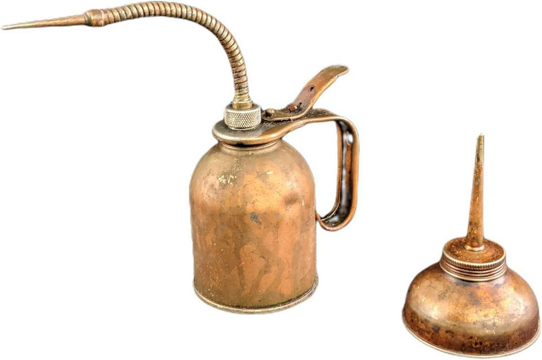 Two Vintage Brass Tone Eagle Oil Cans (1 of 7)