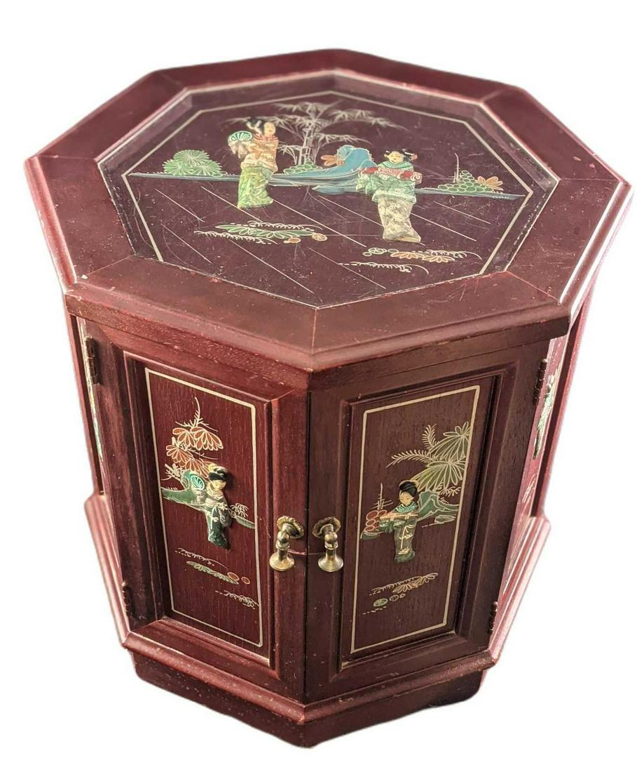 Vintage Wood Geisha Nightstand (1 of 9)