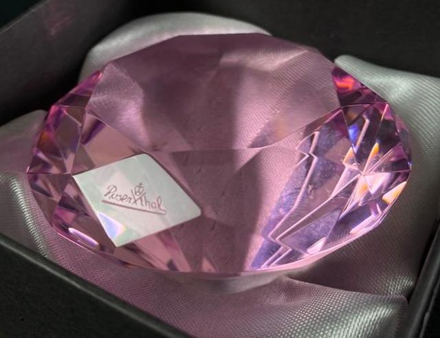 Rosenthal Pink Diamond Paperweight (1 of 8)