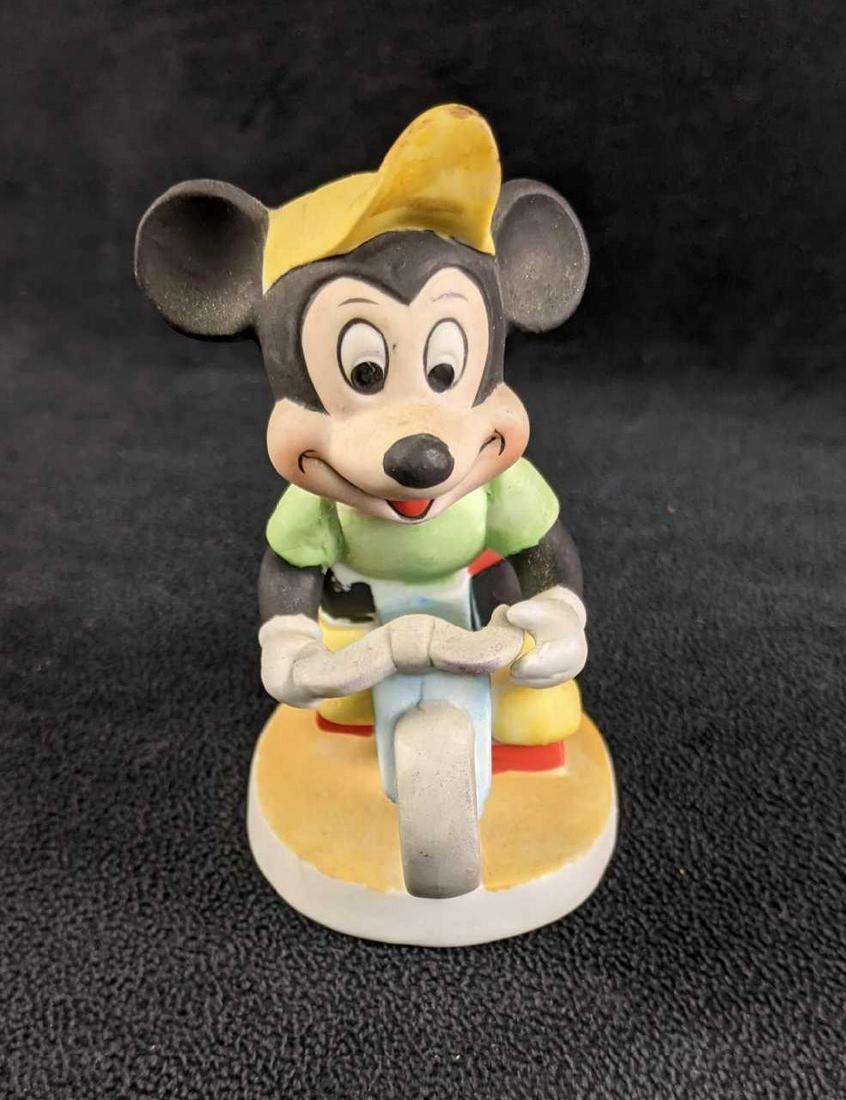 Vintage Mickey Mouse Porcelain Figure Biking (1 of 7)