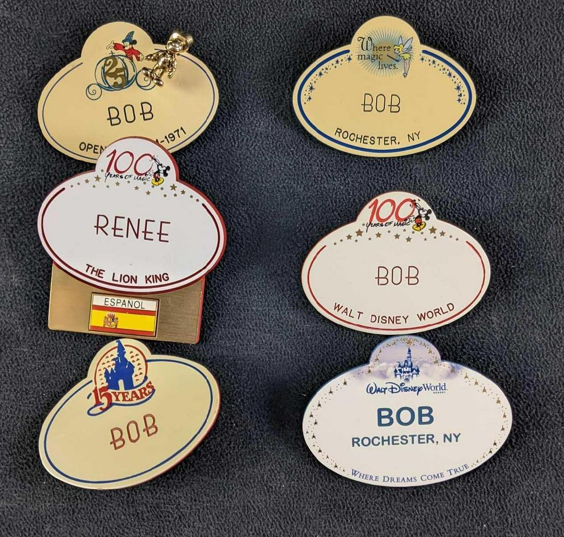 Six Walt Disney World Name Tags Different Designs (1 of 3)