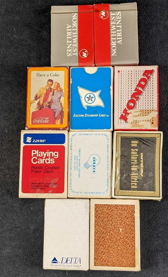 Ten Vintage Souvenir Playing Cards Coca Cola Airlines (1 of 7)
