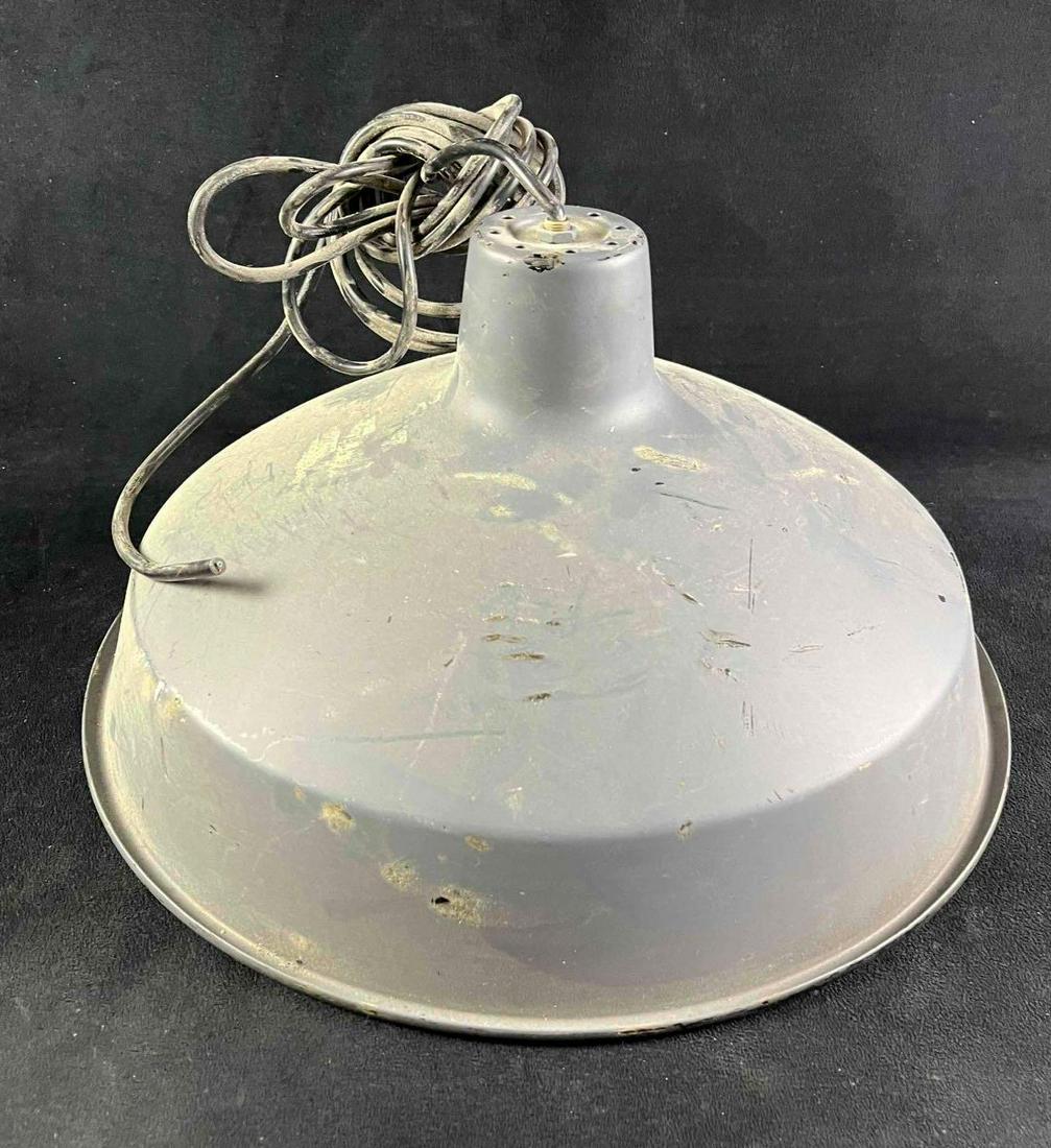 Metal Vintage Lamp Shade Ceiling Light Gray Shade (1 of 6)