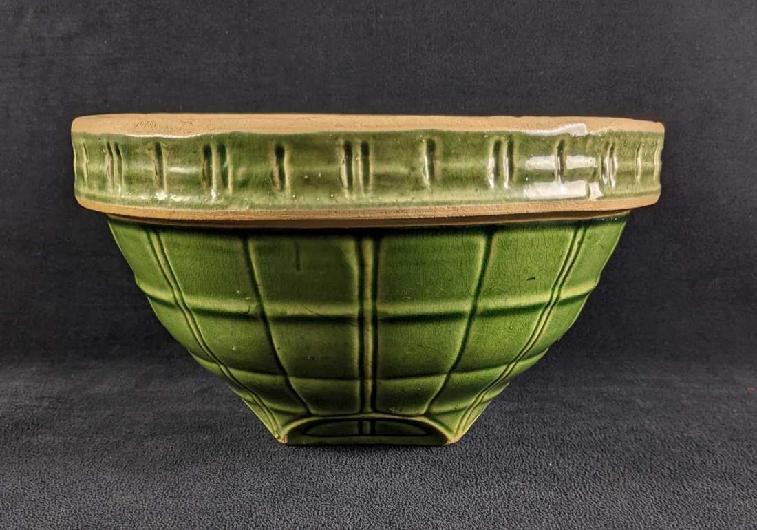 Vintage 1920s McCoy Green Bowl Stoneware Bowl (1 of 11)