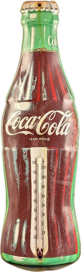 Vintage Coca Cola Hanging Thermometer Metal Sign (1 of 4)