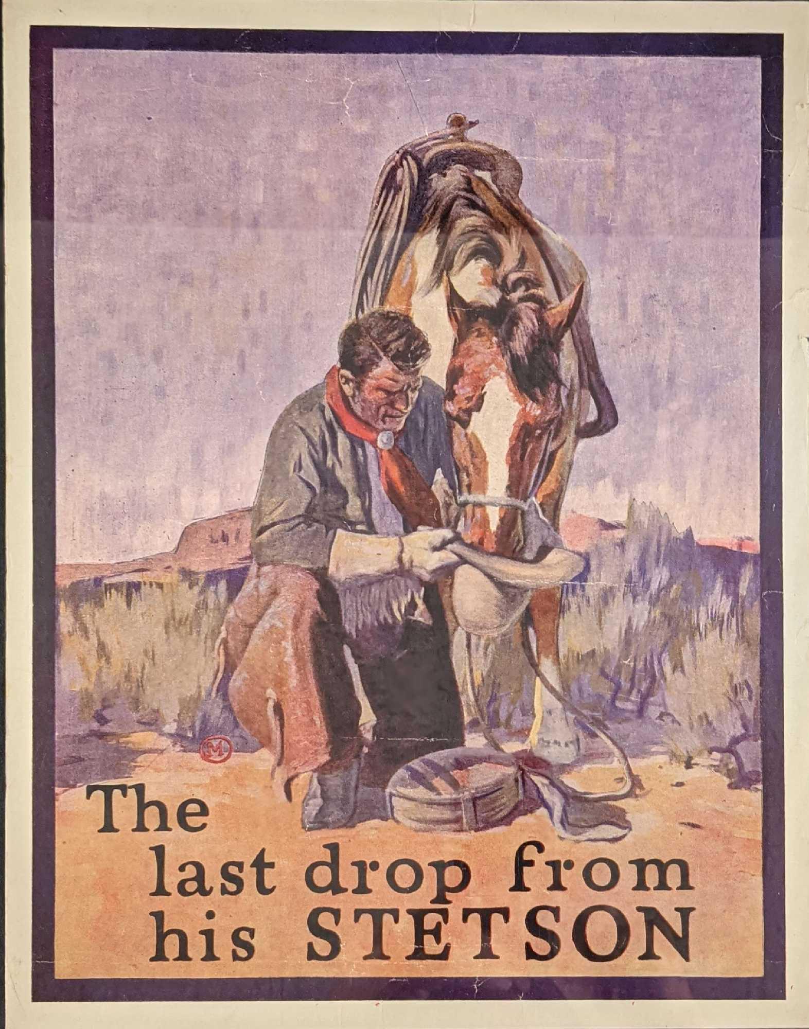 Vintage Original Stetson The Last Drop Mini Poster (1 of 2)