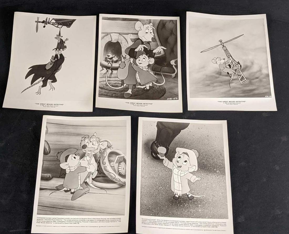 5 Vintage Disney Great Mouse Detective Lobby Cards (1 of 7)