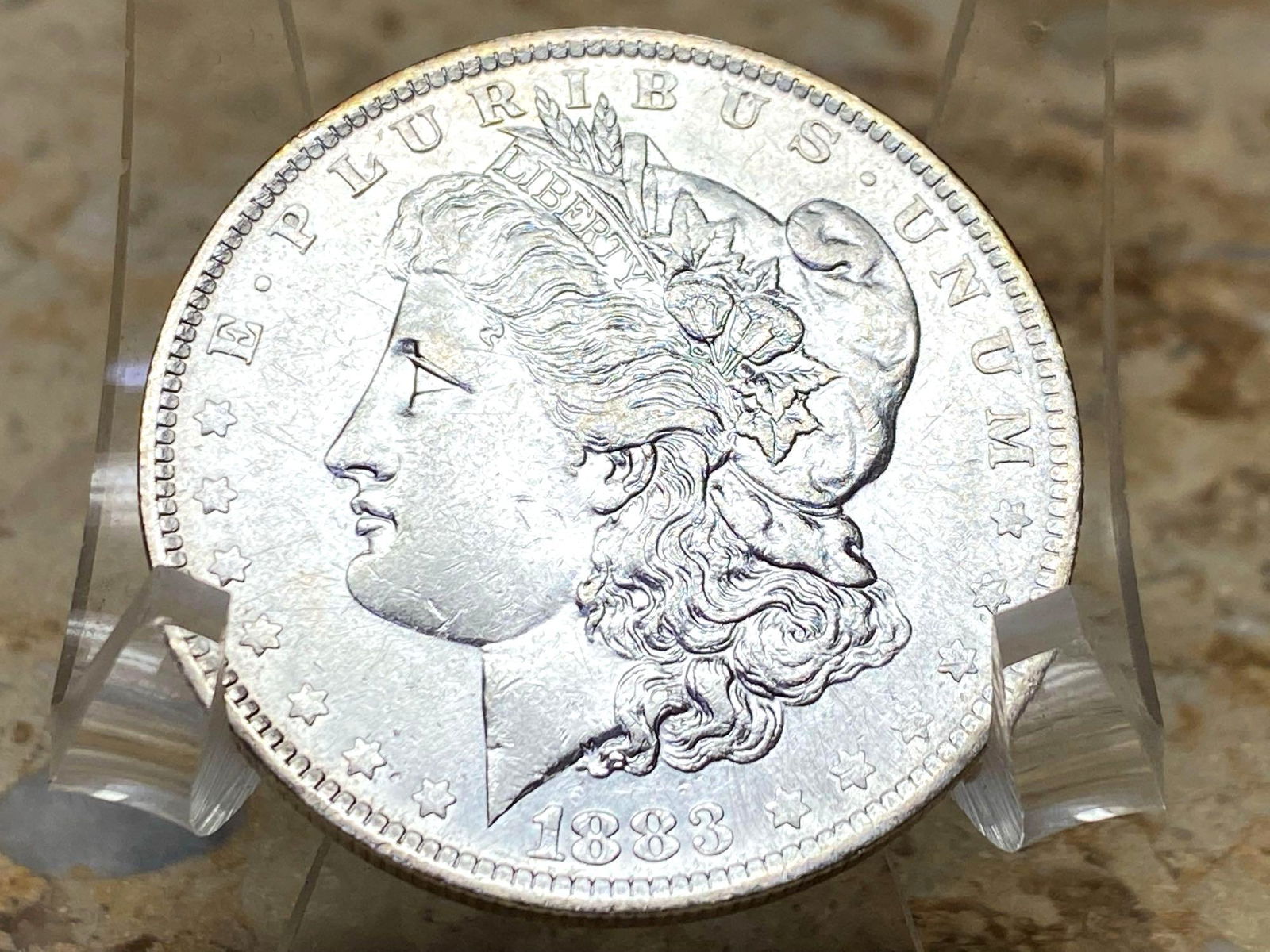 Antique 1883 O VF US Morgan Silver Dollar (1 of 2)
