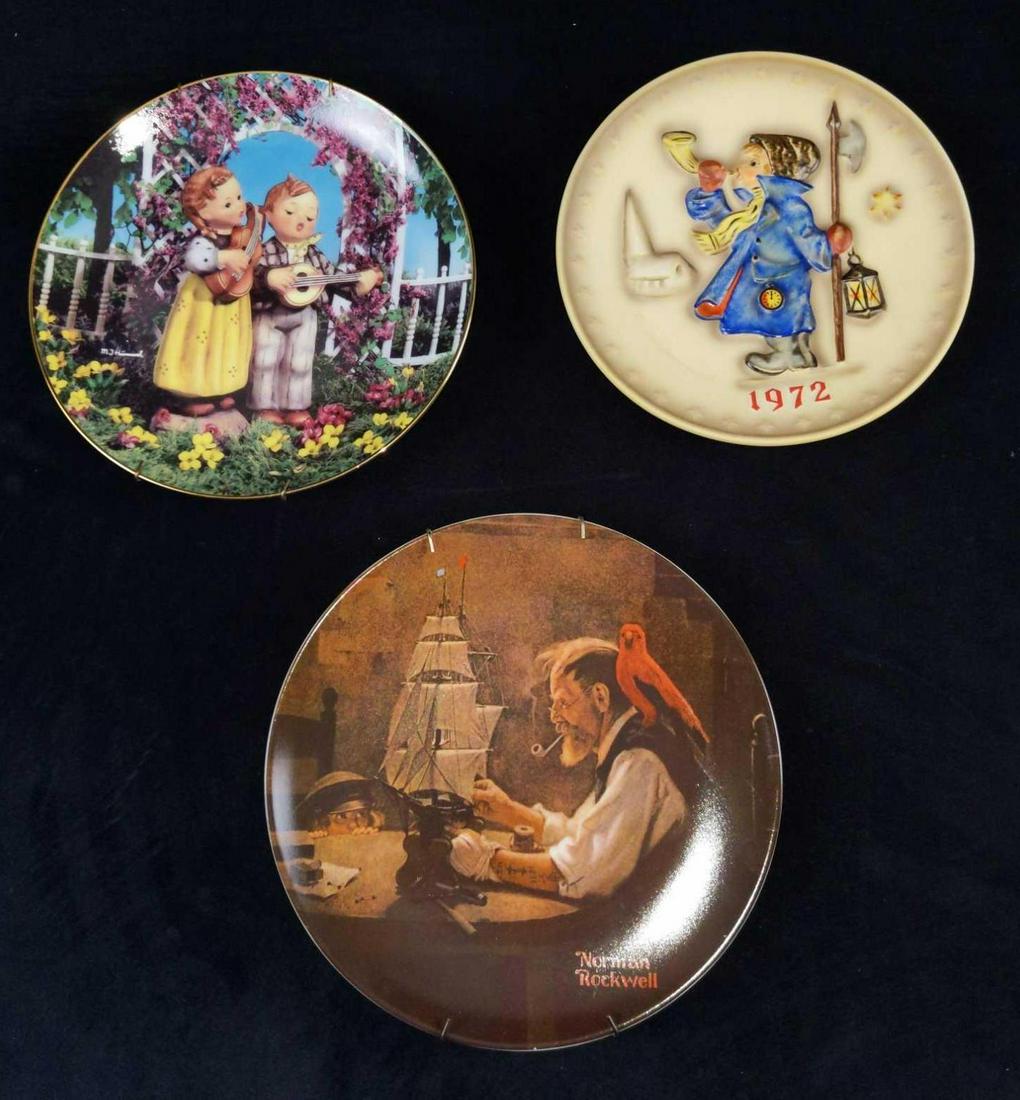 Vintage Norman Rockwell Hummel Plates Lot Of Three (1 of 6)