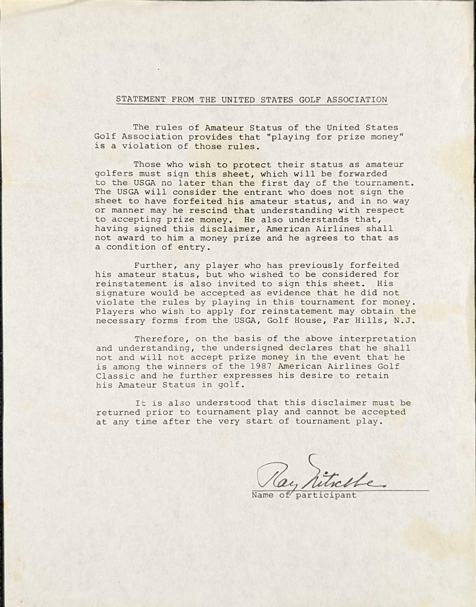 Signed Football HOF Ray Nitschke Signed Letter (1 of 3)