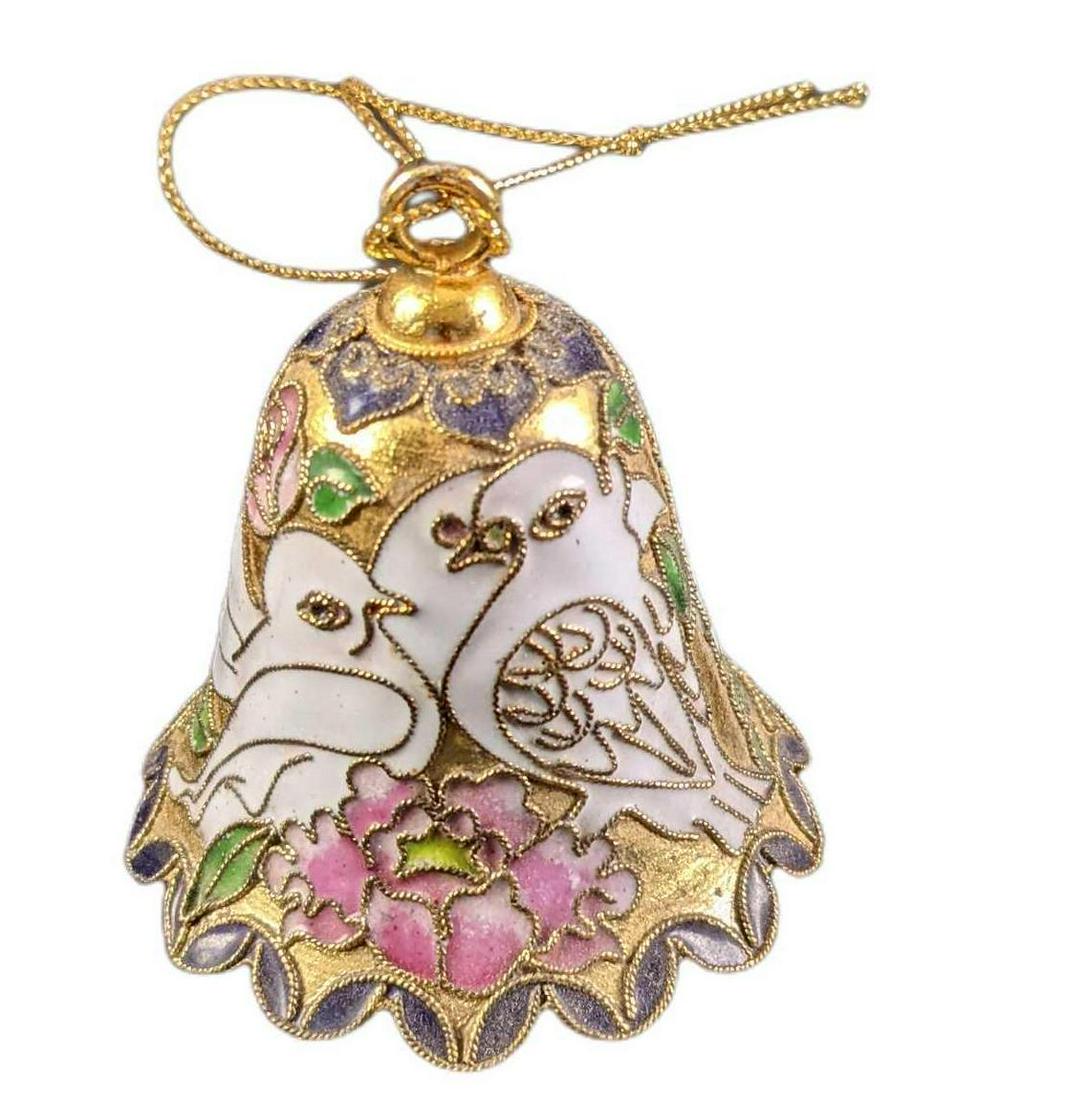 Doves Cloisonne Bell Ornament (1 of 6)