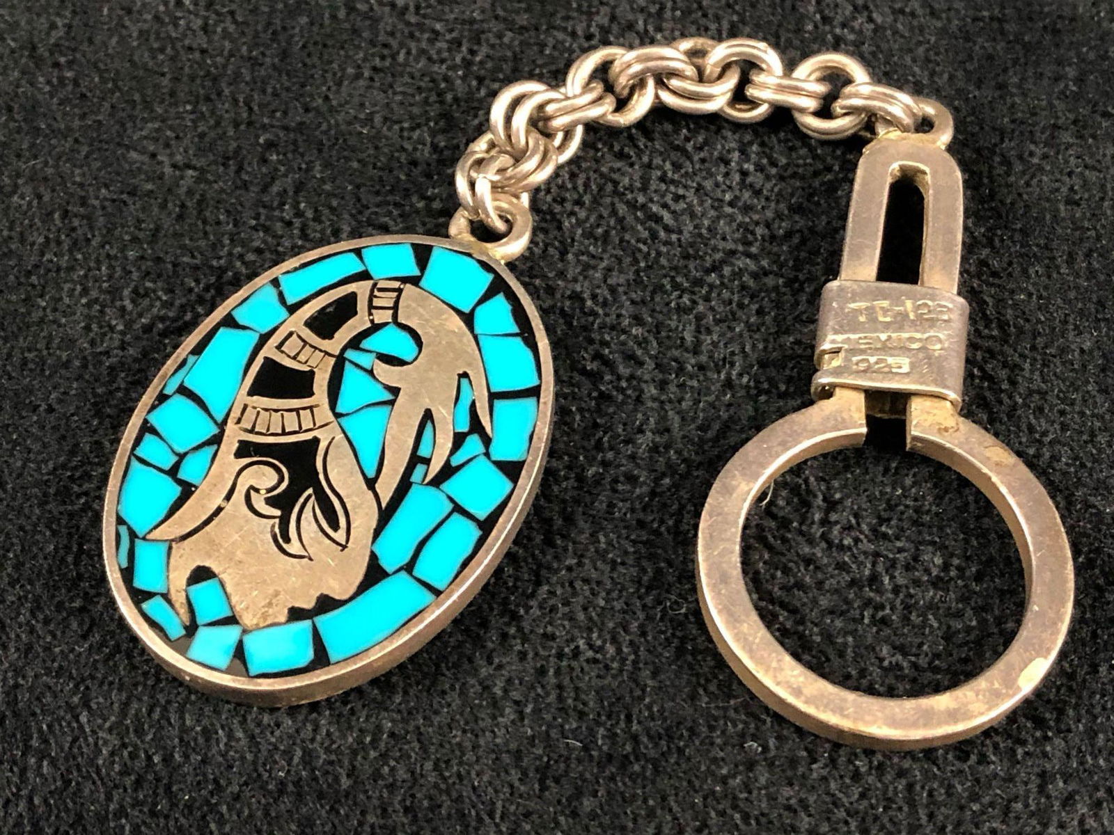 Vintage Mexico Solid Sterling Silver Inlay Natural (1 of 5)