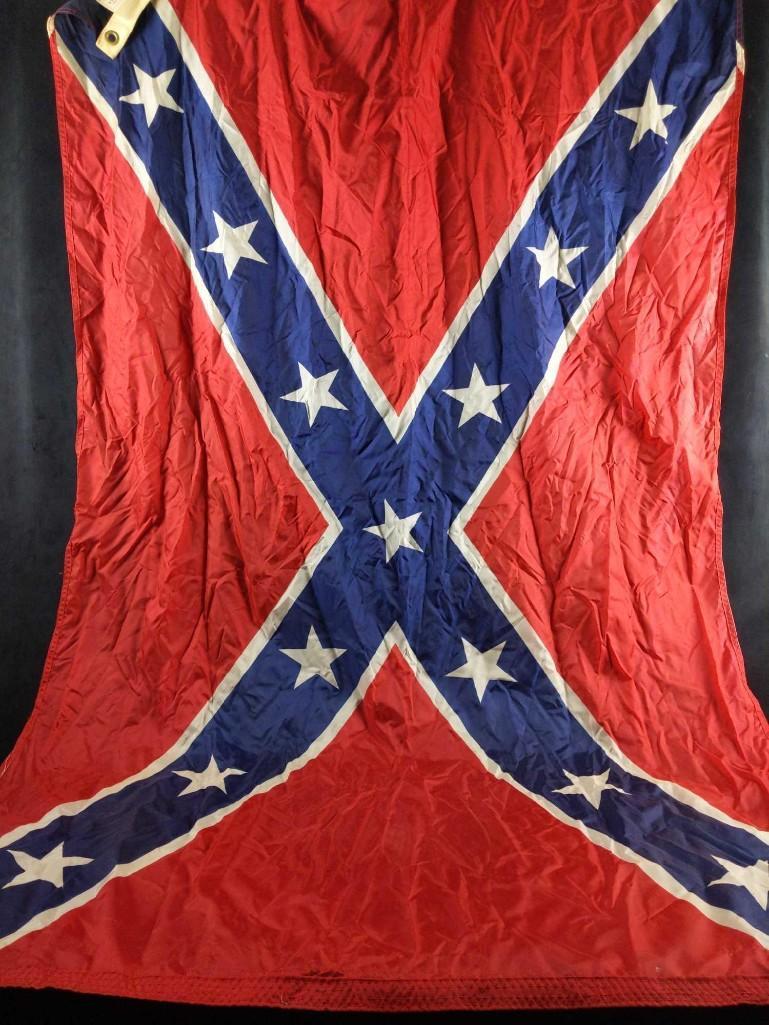 Vintage US Rebel Southern Cross Nylon Flag (1 of 8)