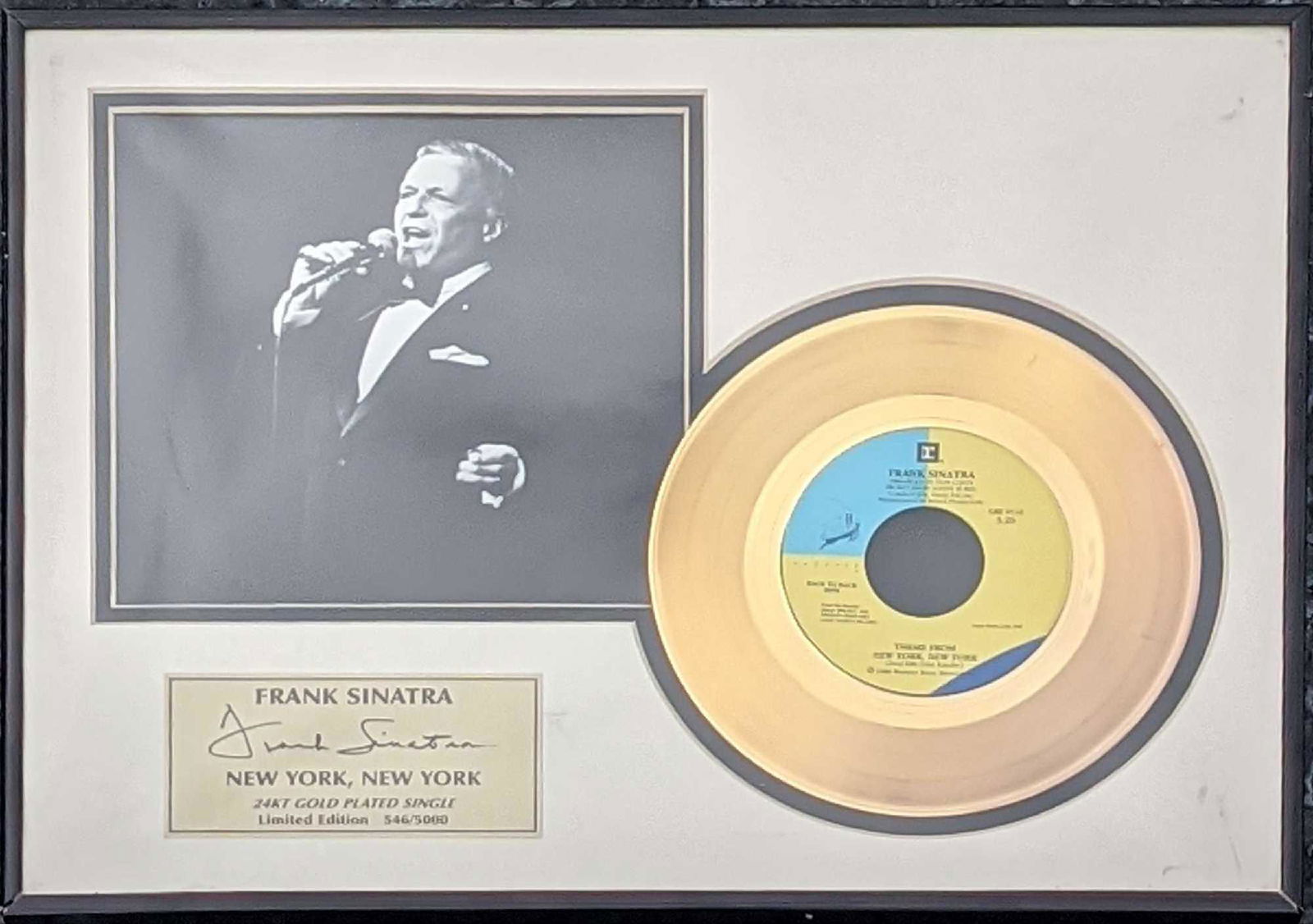 Frank Sinatra Gold Plated Single New York, New York (1 of 5)