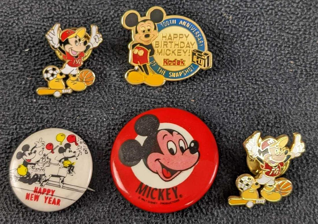 Four Vintage Disney Mickey Mouse Pins & Buttons (1 of 6)