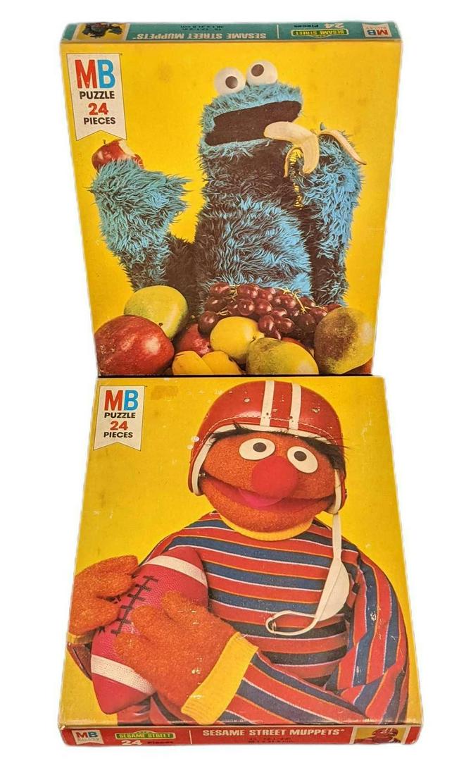 Two Vintage Sesame Street Cookie Monster Ernie Unopened (1 of 6)
