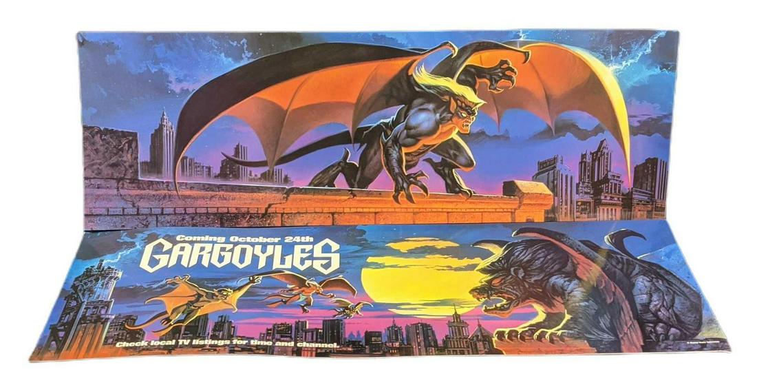 Two Rare Disney Gargoyles Bus Advertising Signs (1 of 4)