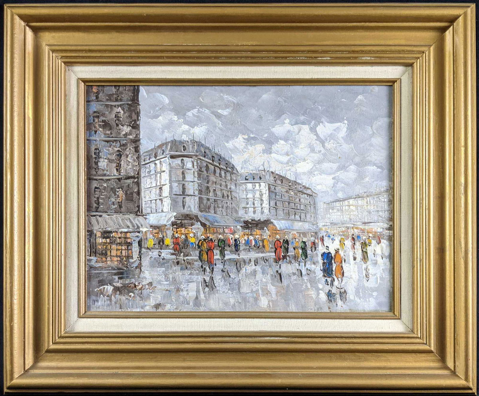 Oil on Canvas Impressionist Painting City Painting (1 of 9)