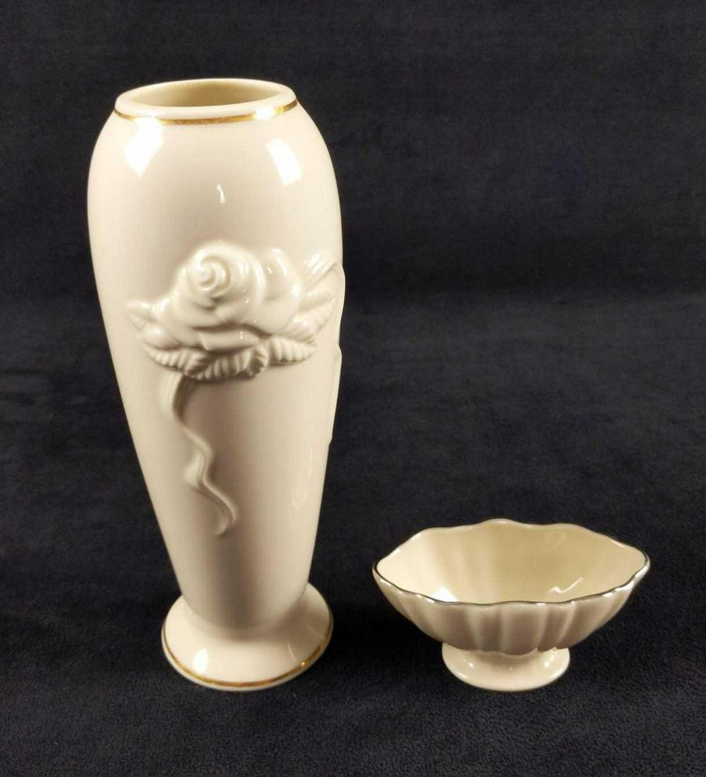 LENOX Bowl And Rose Bud Vase Decorated 24K Gold (1 of 8)