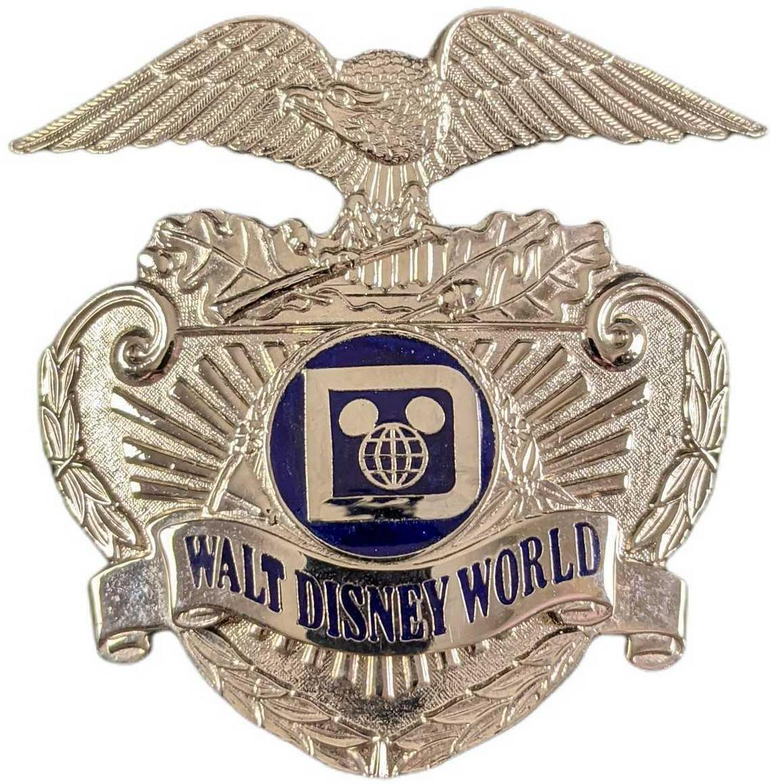 1980s Disney World Security Hat Metal Badge (1 of 2)