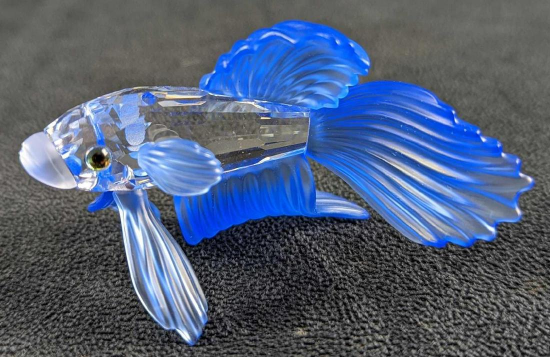 Swarovski Crystal Blue Siamese Fighting Fish (1 of 6)