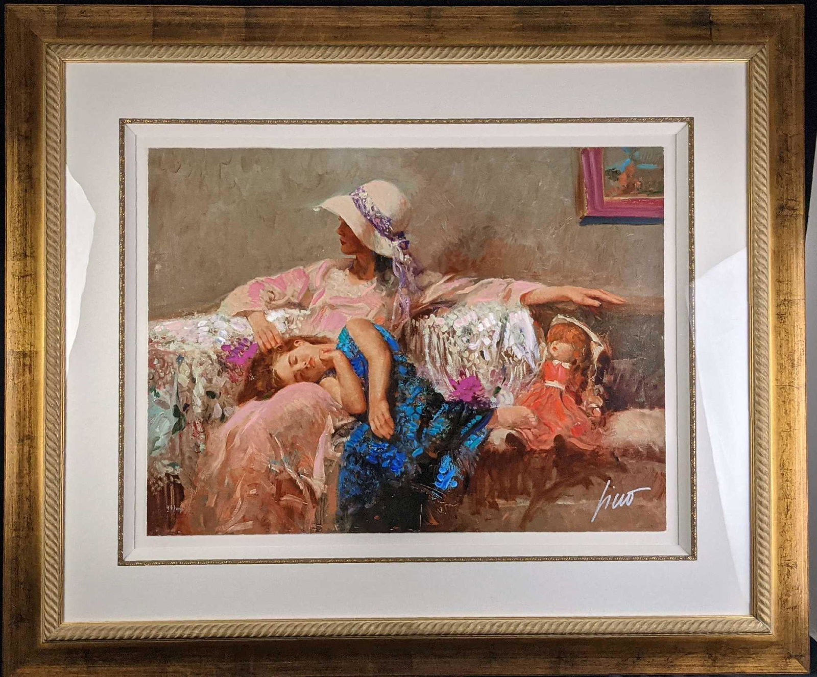 Framed Limited Edition Pino Daeni LE Restful Afternoon (1 of 8)