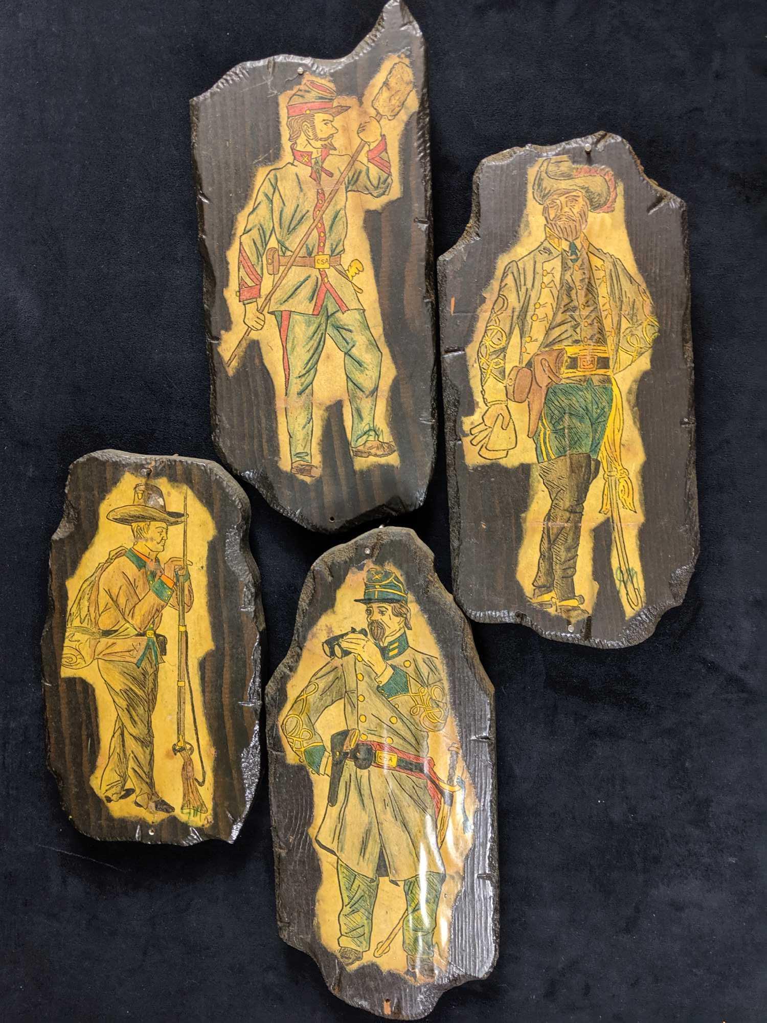 Vintage Handmade Decoupage Wood Plaque Wall Art (1 of 8)