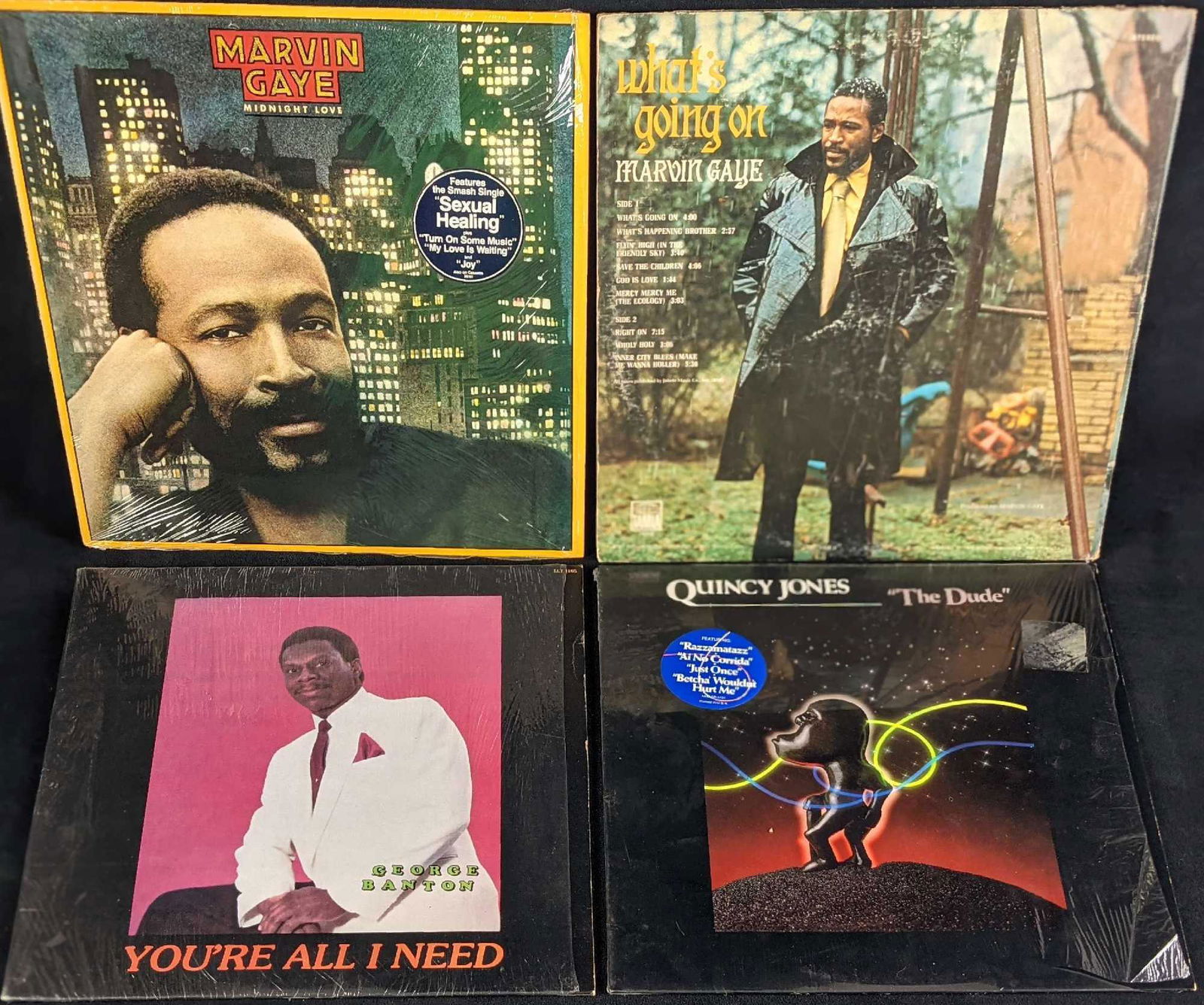 4 Vintage Soul Funk Marvin Gaye Quincy Jones Vinyl LP (1 of 6)