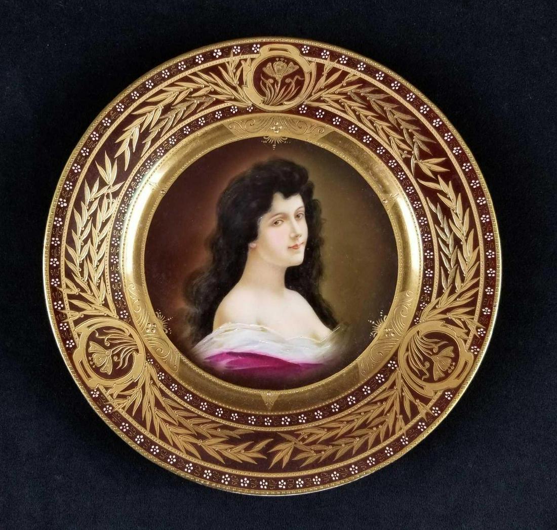Antique Royal Vienna Style Portrait Cabinet Plate Of (1 of 8)